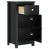 Bathroom Cabinet BERG Black 15.7"x13.4"x31.5" Solid Wood Pine
