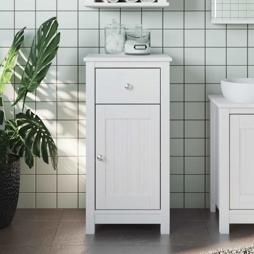 Bathroom Cabinet BERG White 15.7