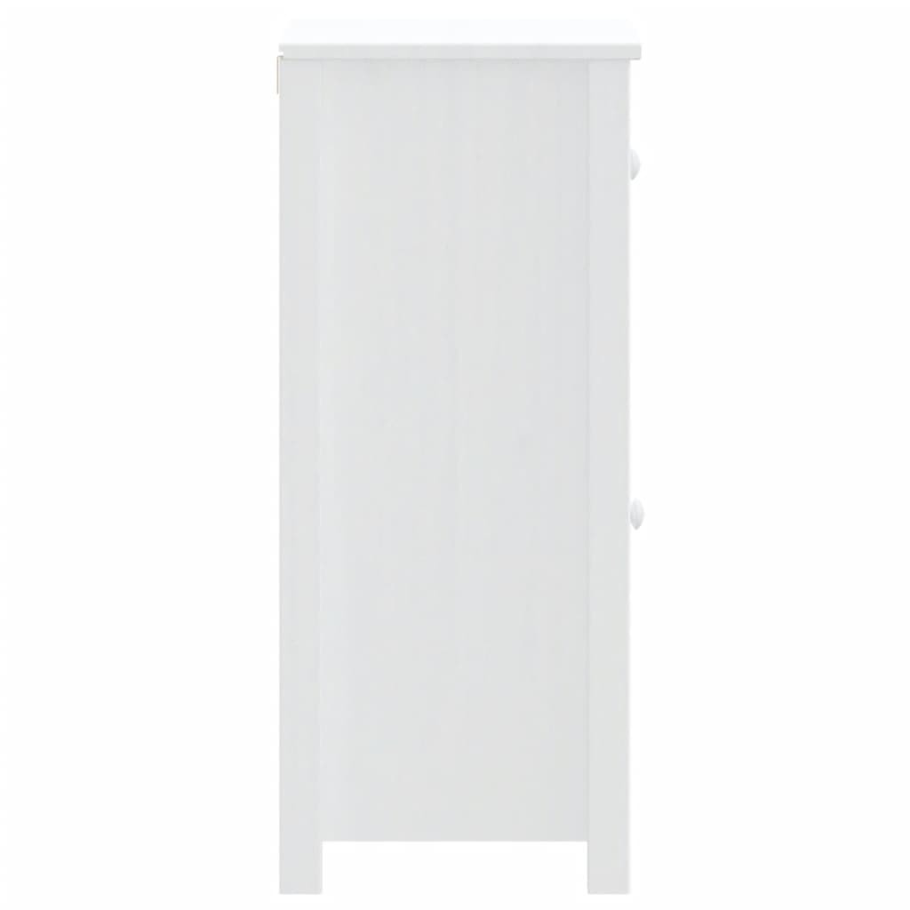 Bathroom Cabinet BERG White 15.7"x13.4"x31.5" Solid Wood Pine