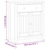 Bathroom Cabinet BERG White 27.4"x13.4"x31.5" Solid Wood Pine