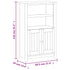 Bathroom Cabinet BERG White 27.4"x13.4"x43.3" Solid Wood Pine
