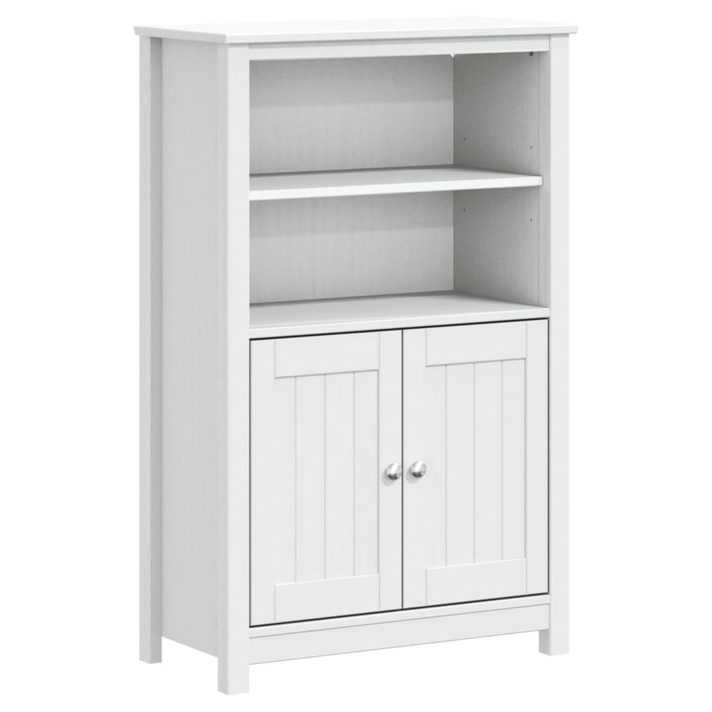 Bathroom Cabinet BERG White 27.4"x13.4"x43.3" Solid Wood Pine