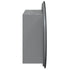 Bathroom Cabinet with Round Mirror&LED Gray 15.7"x15.7"x6.9"