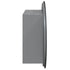 Bathroom Cabinet with Round Mirror&LED Gray 18.5"x18.5"x6.9"