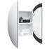 Bathroom Cabinet with Round Mirror&LED White 21.3"x21.3"x6.9"