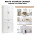 Bathroom Storage Cabinet with Doors and Drawer, Multiple Storage Space, Adjustable Shelf, White