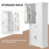 Bathroom Storage Cabinet with Doors and Drawer, Multiple Storage Space, Adjustable Shelf, White