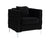 Bayberry Black Velvet Chair with 1 Pillow