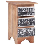 Bedside Cabinet 11.8"x11.8"x20.1" Solid Reclaimed Wood