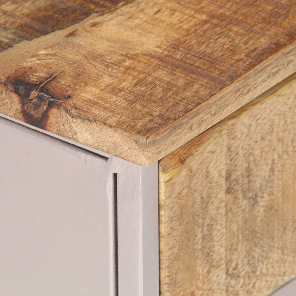 Bedside Cabinet 15.7"x11.8"x19.7" Rough Mango Wood - WoodPoly.com