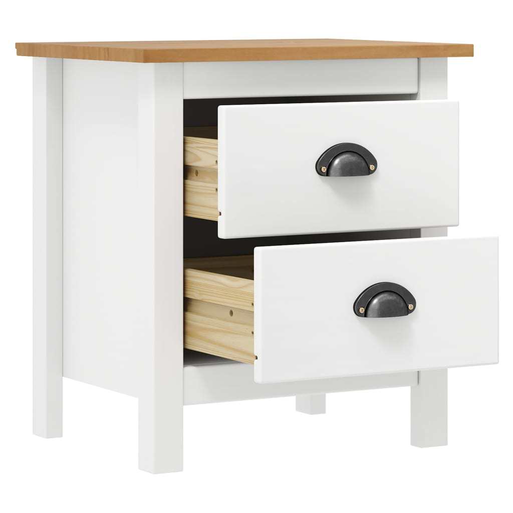 Bedside Cabinet Hill 2 pcs White 18.1