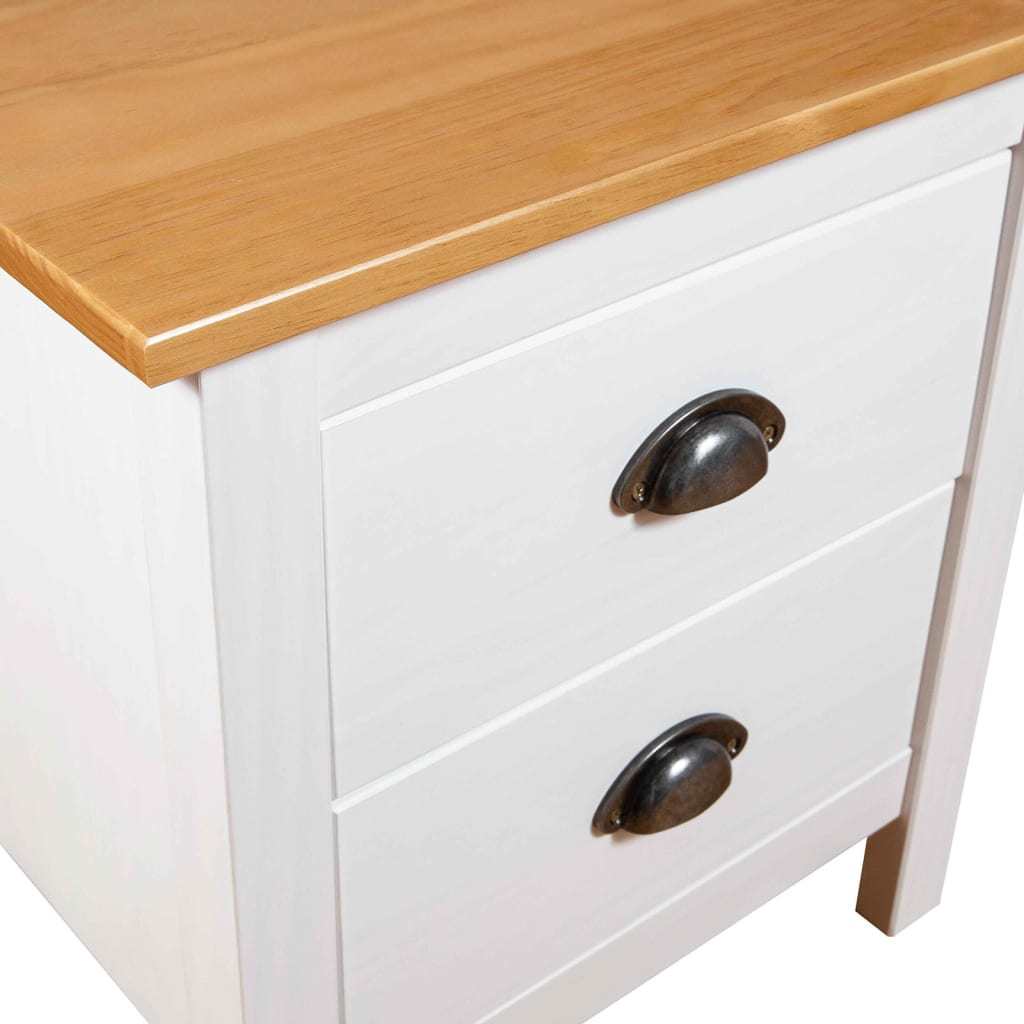 Bedside Cabinet Hill 2 pcs White 18.1