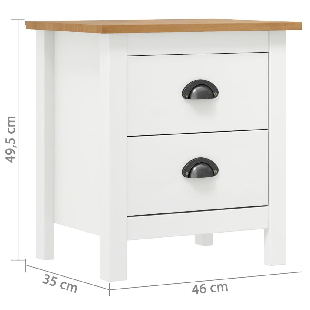Bedside Cabinet Hill White 18.1