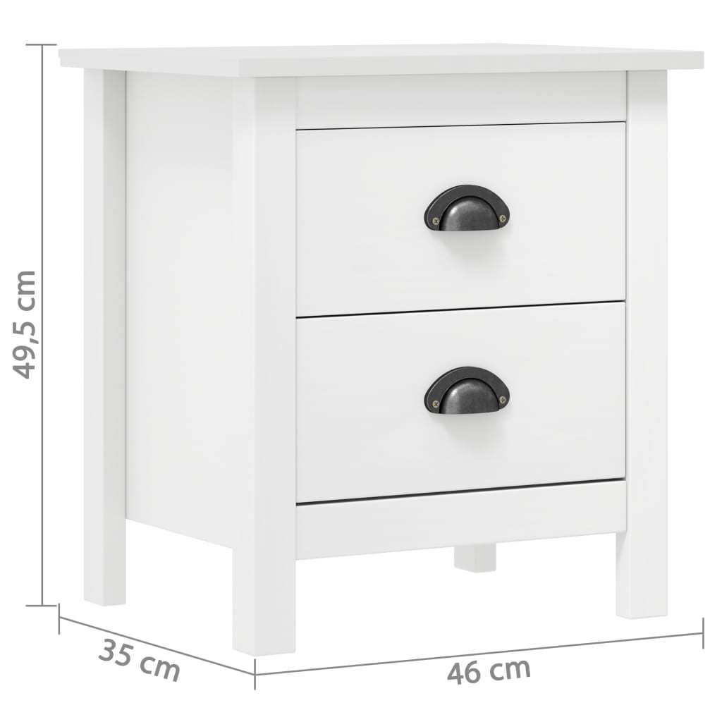 Bedside Cabinet Hill White 18.1