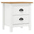 Bedside Cabinet Hill White 18.1"x13.8"x19.5" Solid Pine Wood