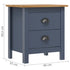 Bedside Cabinets Hill 2pcs Gray 18.1"x13.8"x19.5" Pine Wood