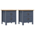 Bedside Cabinets Hill 2pcs Gray 18.1"x13.8"x19.5" Pine Wood