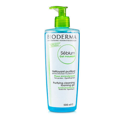 Bioderma by Bioderma Sebium Purifying and Foaming Cleansing Gel - For Combination/Oily Skin (With Pump) --500ml/16.7oz - WoodPoly.com
