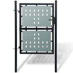 Black Single Door Fence Gate 39.4"x68.9"
