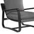 Blaire Sling Chair Upholstered in Charcoal Fabric with Metal Frame