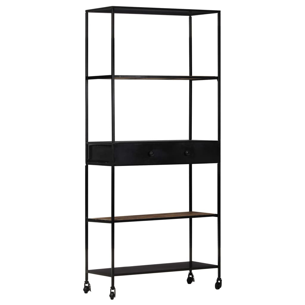 Book Cabinet 31.5"x13.8"x70.9" Rough Mango Wood & Iron - WoodPoly.com