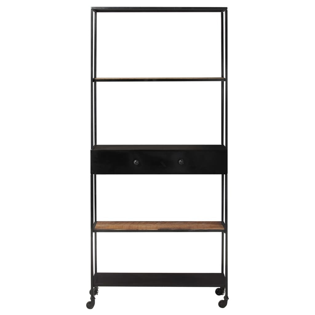 Book Cabinet 31.5"x13.8"x70.9" Rough Mango Wood & Iron - WoodPoly.com