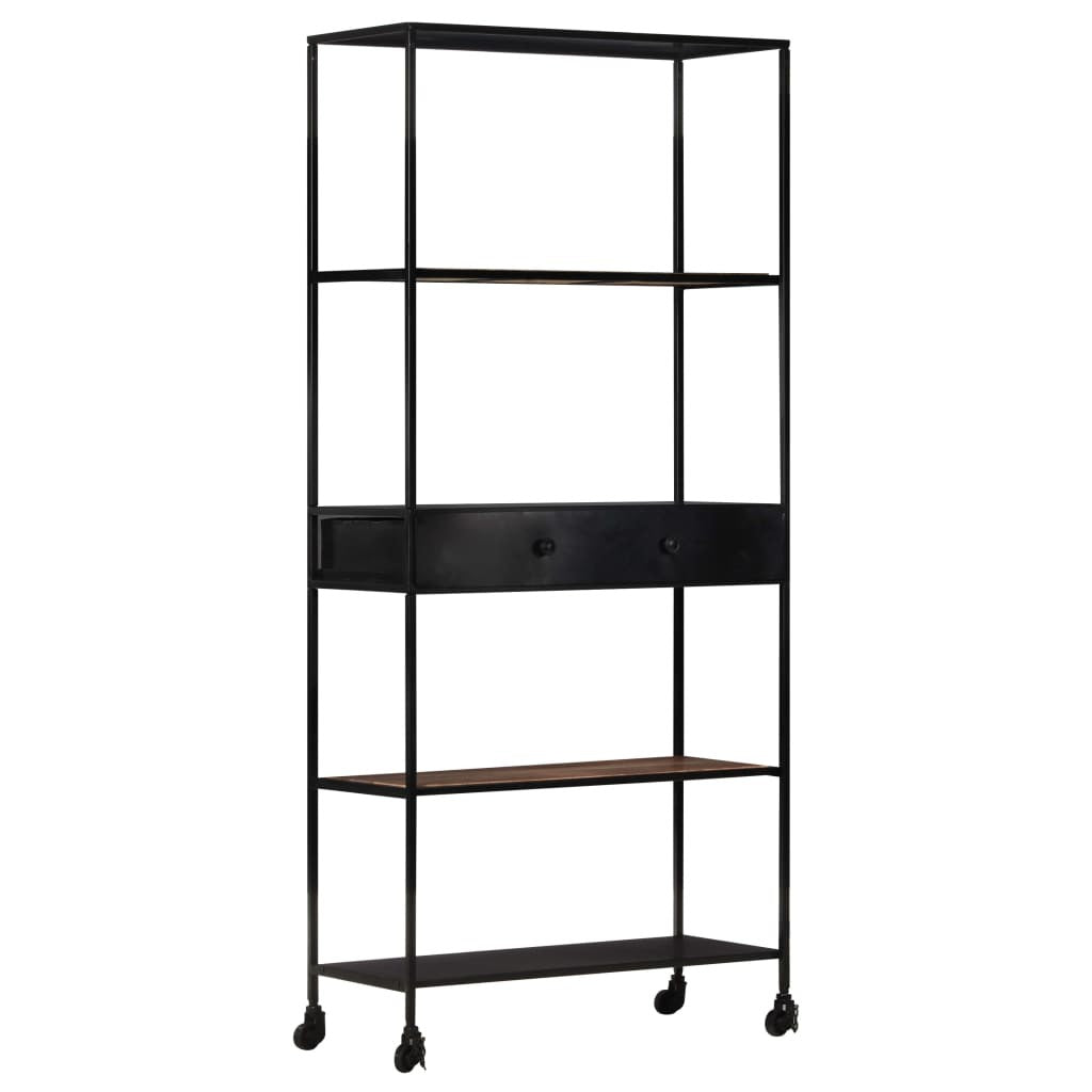 Book Cabinet 31.5"x13.8"x70.9" Rough Mango Wood & Iron - WoodPoly.com
