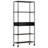 Book Cabinet 31.5"x13.8"x70.9" Rough Mango Wood & Iron - WoodPoly.com