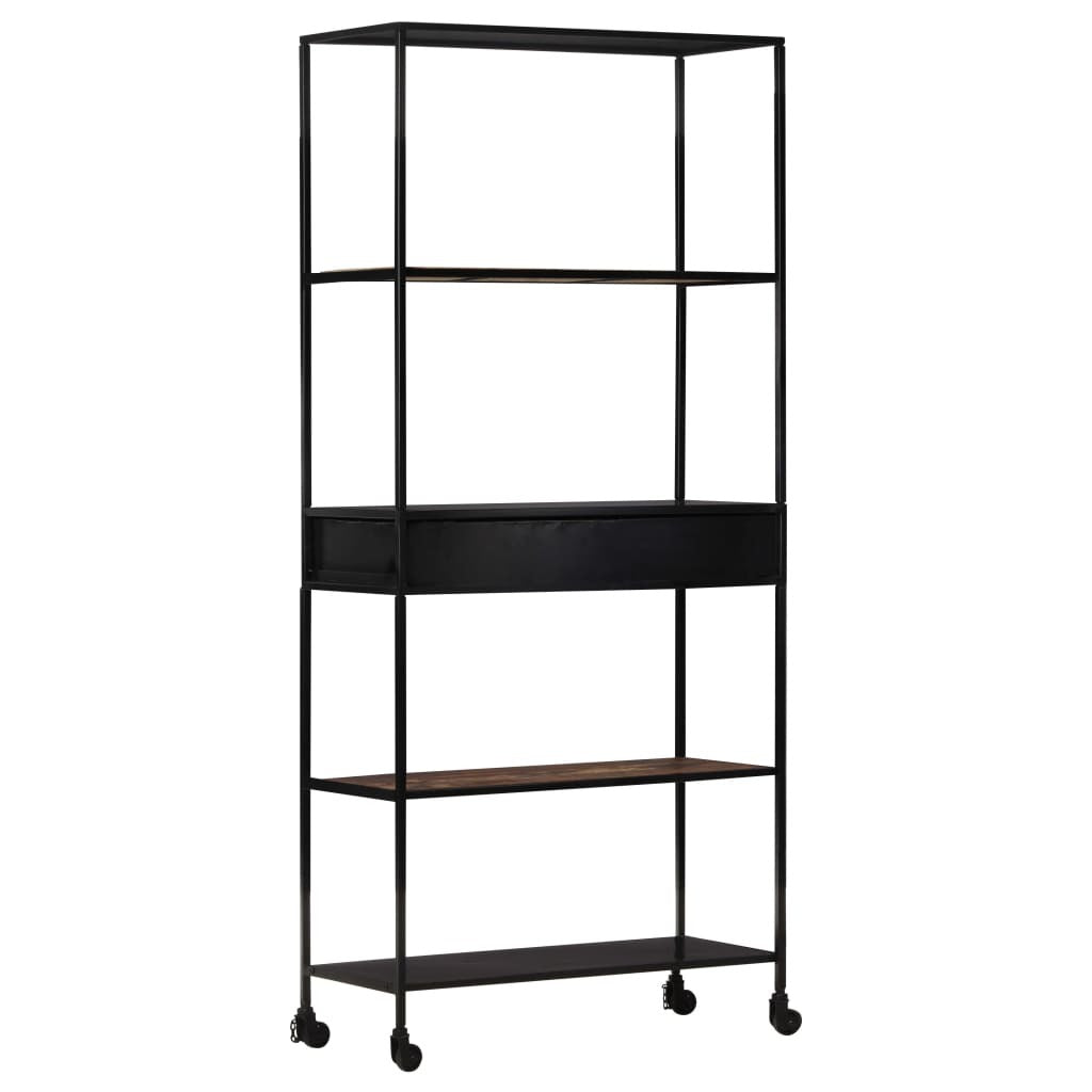 Book Cabinet 31.5"x13.8"x70.9" Rough Mango Wood & Iron - WoodPoly.com