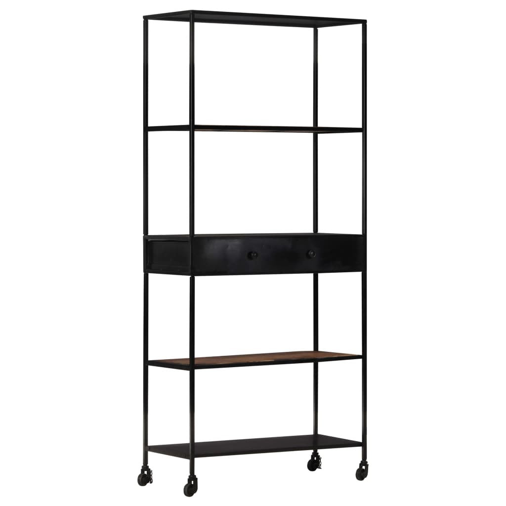 Book Cabinet 31.5"x13.8"x70.9" Rough Mango Wood & Iron - WoodPoly.com