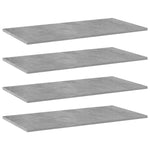 Bookshelf Boards 4 pcs Concrete Gray 31.5"x15.7"x0.6" Engineered Wood - WoodPoly.com