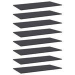 Bookshelf Boards 8 pcs Gray 31.5"x11.8"x0.6" Engineered Wood - WoodPoly.com