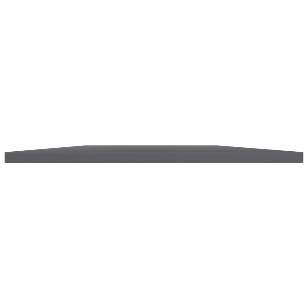 Bookshelf Boards 8 pcs High Gloss Gray 23.6