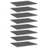 Bookshelf Boards 8 pcs High Gloss Gray 23.6"x19.7"x0.6" Engineered Wood - WoodPoly.com