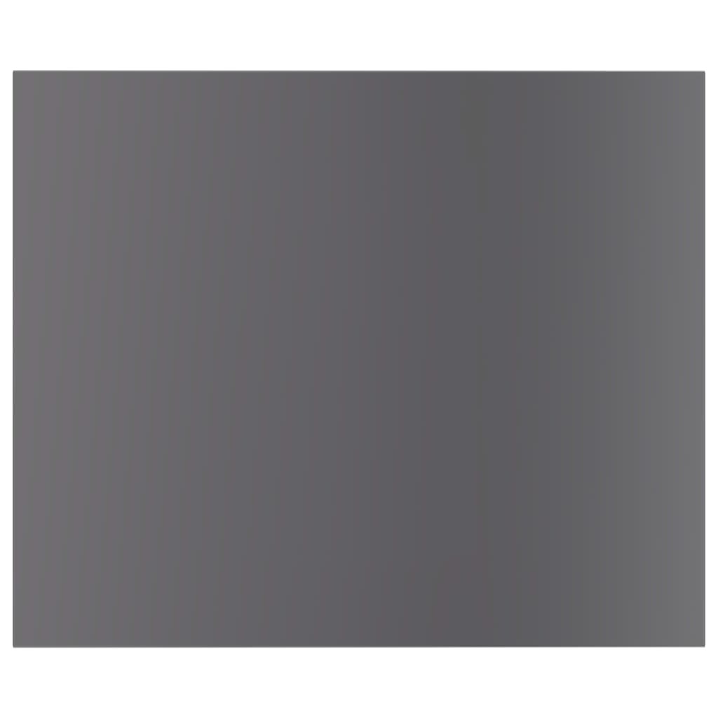 Bookshelf Boards 8 pcs High Gloss Gray 23.6