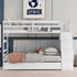 Bunk Beds Twin over Twin Stairway Storage function White color