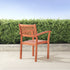 Caladesi Reddish Brown Wood Coastal Stackable Patio Armchair (Set of 2)