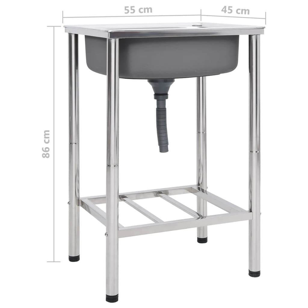 Camping Sink Single Basin Stainless Steel