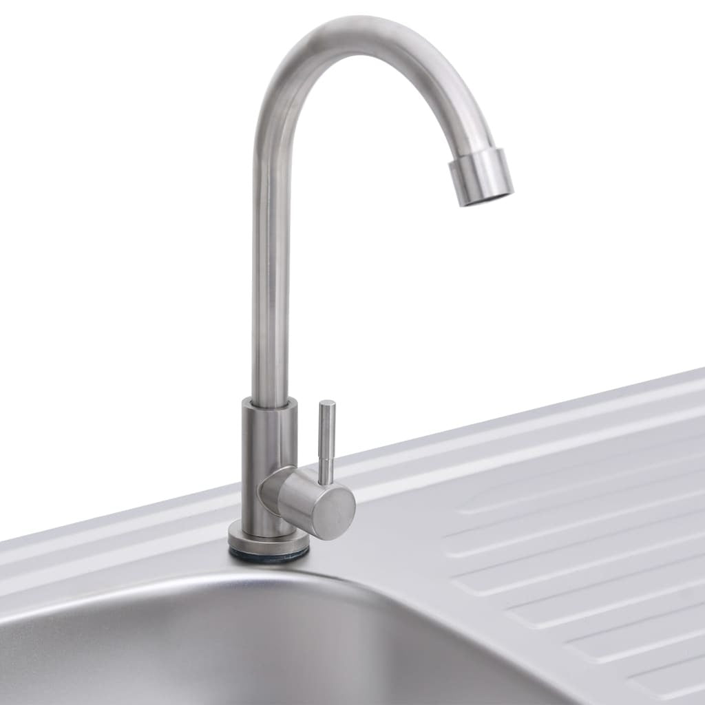 Camping Sink Single Basin with Tap Stainless Steel