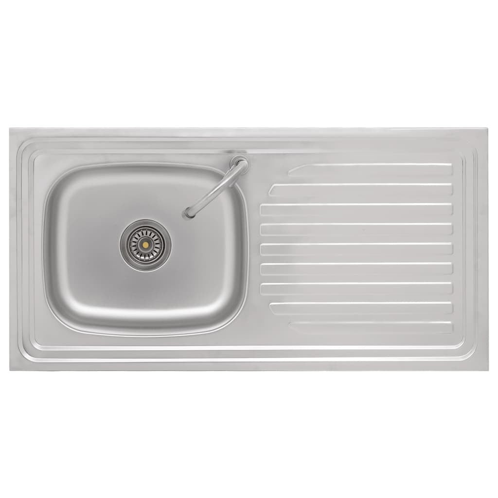 Camping Sink Single Basin with Tap Stainless Steel