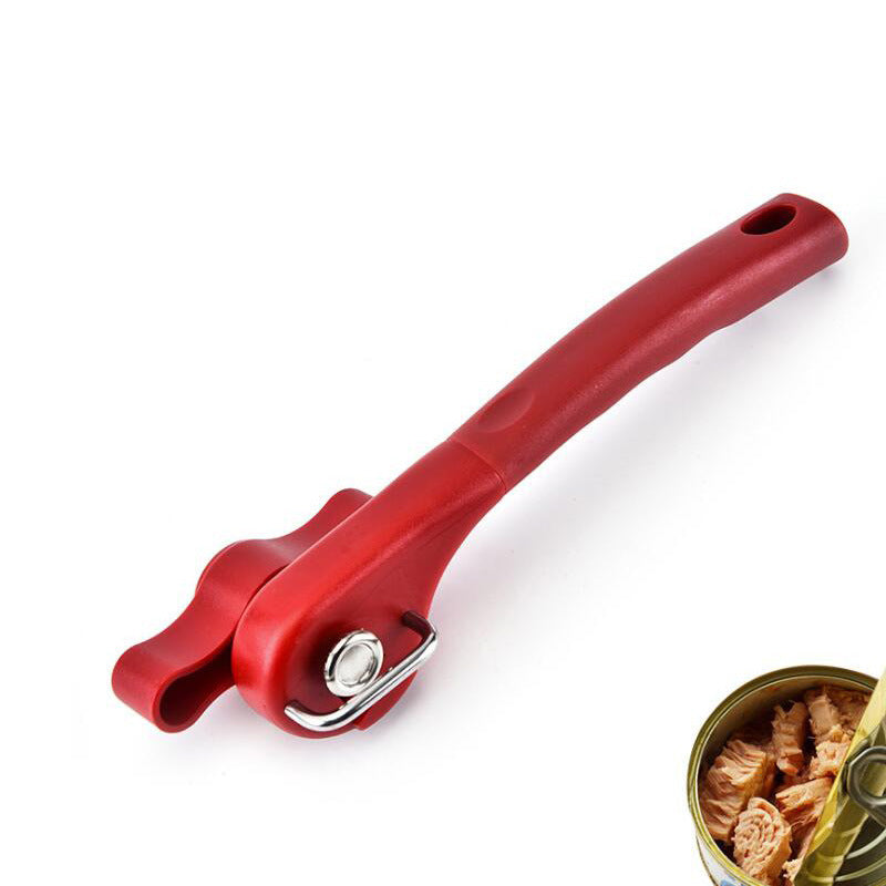 Can Opener Soft Edge Tin Opener Manual Durable Stainless Steel with Ergonomic Soft Grips Handle with Easy Turn Round Knob Openers for Seniors with Arthritis Ultra Sharp Cutting Tool - WoodPoly.com