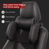 Car Travel Headrest Car Seat Headrest Pillow Adjustable PU Leather Head Neck Pillow Headrest for Travel Sleep Neck Support - WoodPoly.com