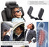 Car Travel Headrest Car Seat Headrest Pillow Adjustable PU Leather Head Neck Pillow Headrest for Travel Sleep Neck Support - WoodPoly.com