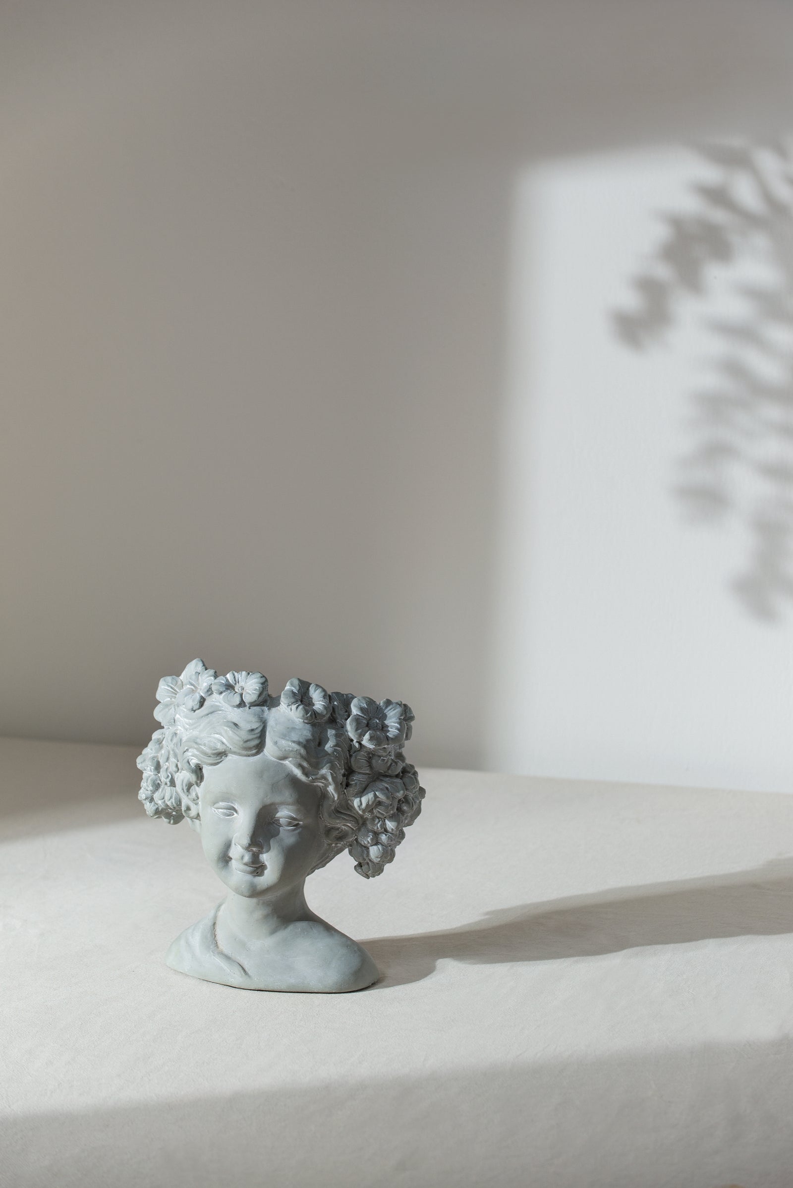 Cement Bust Wall Planter - Indoor Outdoor Home Garden Decor, 8