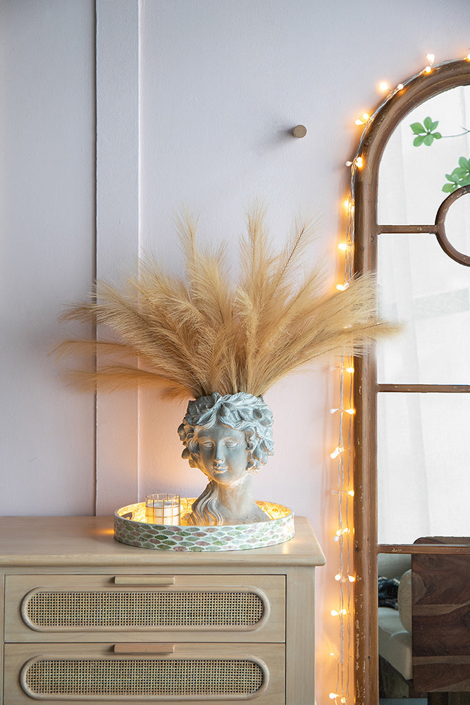 Cement Bust Wall Planter - Indoor Outdoor Home Garden Decor, 8