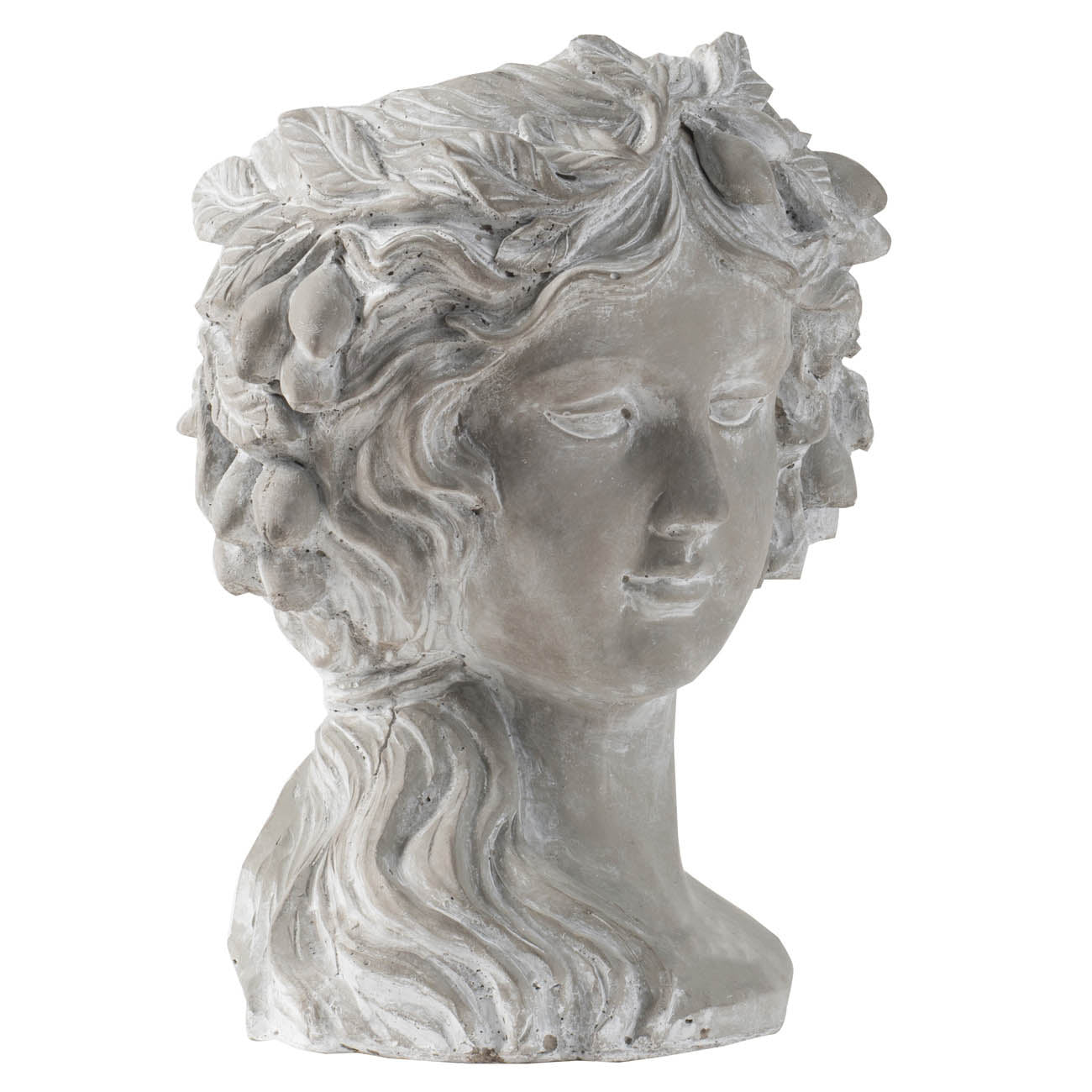 Cement Bust Wall Planter - Indoor Outdoor Home Garden Decor, 8