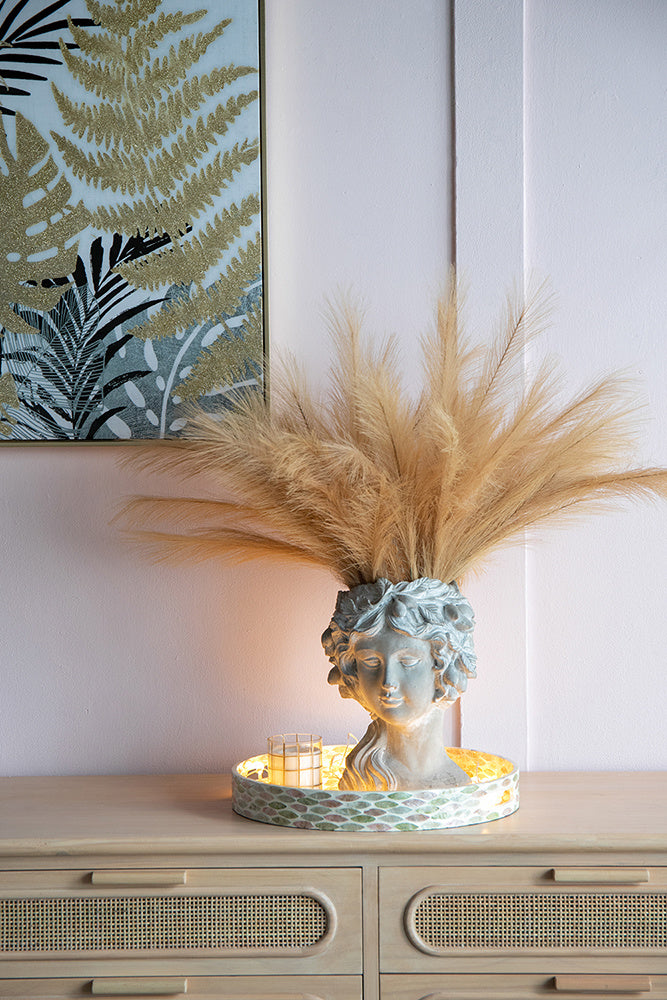 Cement Bust Wall Planter - Indoor Outdoor Home Garden Decor, 8