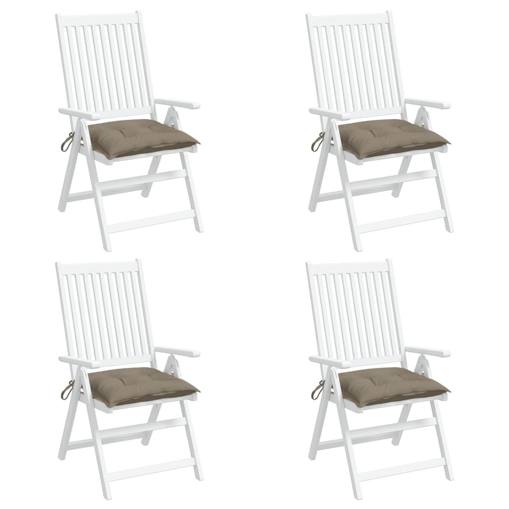 Chair Cushions 4 pcs Taupe 15.7"x15.7"x2.8" Oxford Fabric - WoodPoly.com