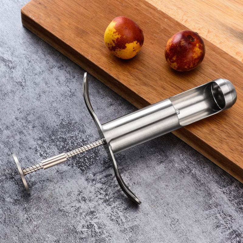 Cherry Pitter Seed Remover Hawthorn Core Remover Stainless Steel Gadget Fruit Red Jujube Fast Core Separator Remover Adjustable - WoodPoly.com
