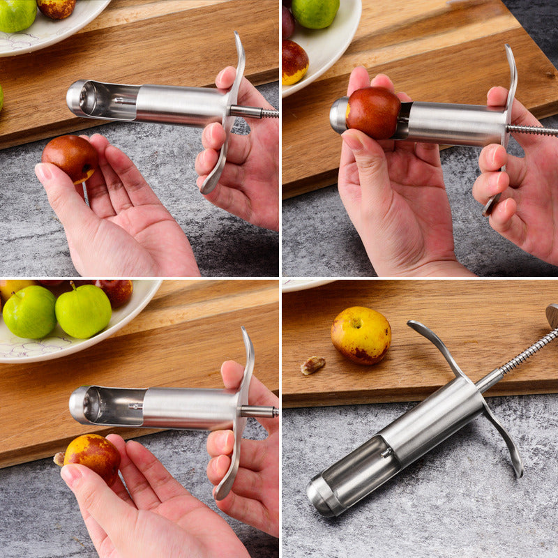 Cherry Pitter Seed Remover Hawthorn Core Remover Stainless Steel Gadget Fruit Red Jujube Fast Core Separator Remover Adjustable - WoodPoly.com